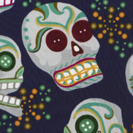 BUTTON SKULLS VISCOSE 100%