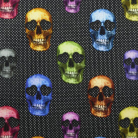 COLOURED SKULLS 100% VISCOSE