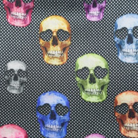 COLOURED SKULLS 100% VISCOSE