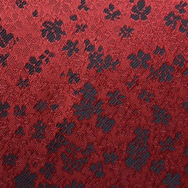 RED/BLACK DITSY VISCOSE 63% ACETATE 37%