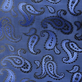 MID BLUE PAISLEY VISCOSE 52% ACETATE 48%