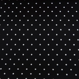 BLACK SMALL WHITE SPOT VISCOSE 100%