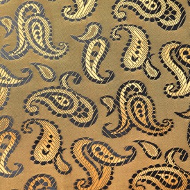 GOLD PAISLEY VISCOSE 52% ACETATE 48%